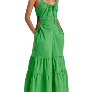 Astr Green Spaghetti Strap Sundress Resort Wear